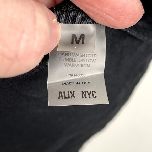 Alix NYC Clay Shirt Dress Black Mini Button Down Medium Revolve LBD - Picture 9 of 15